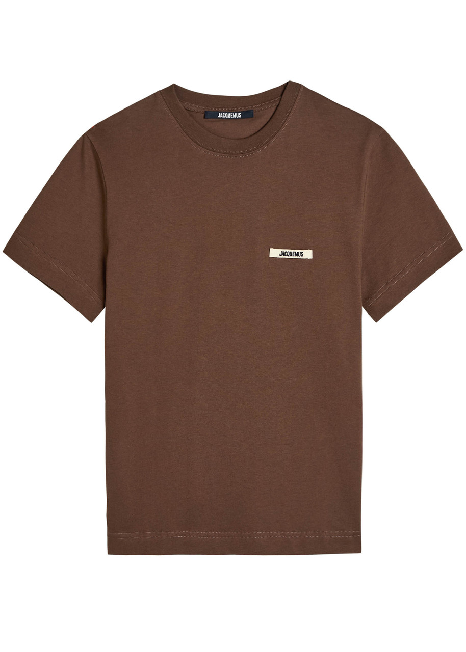 Jacquemus The Gros Grain Logo T Shirt Brown