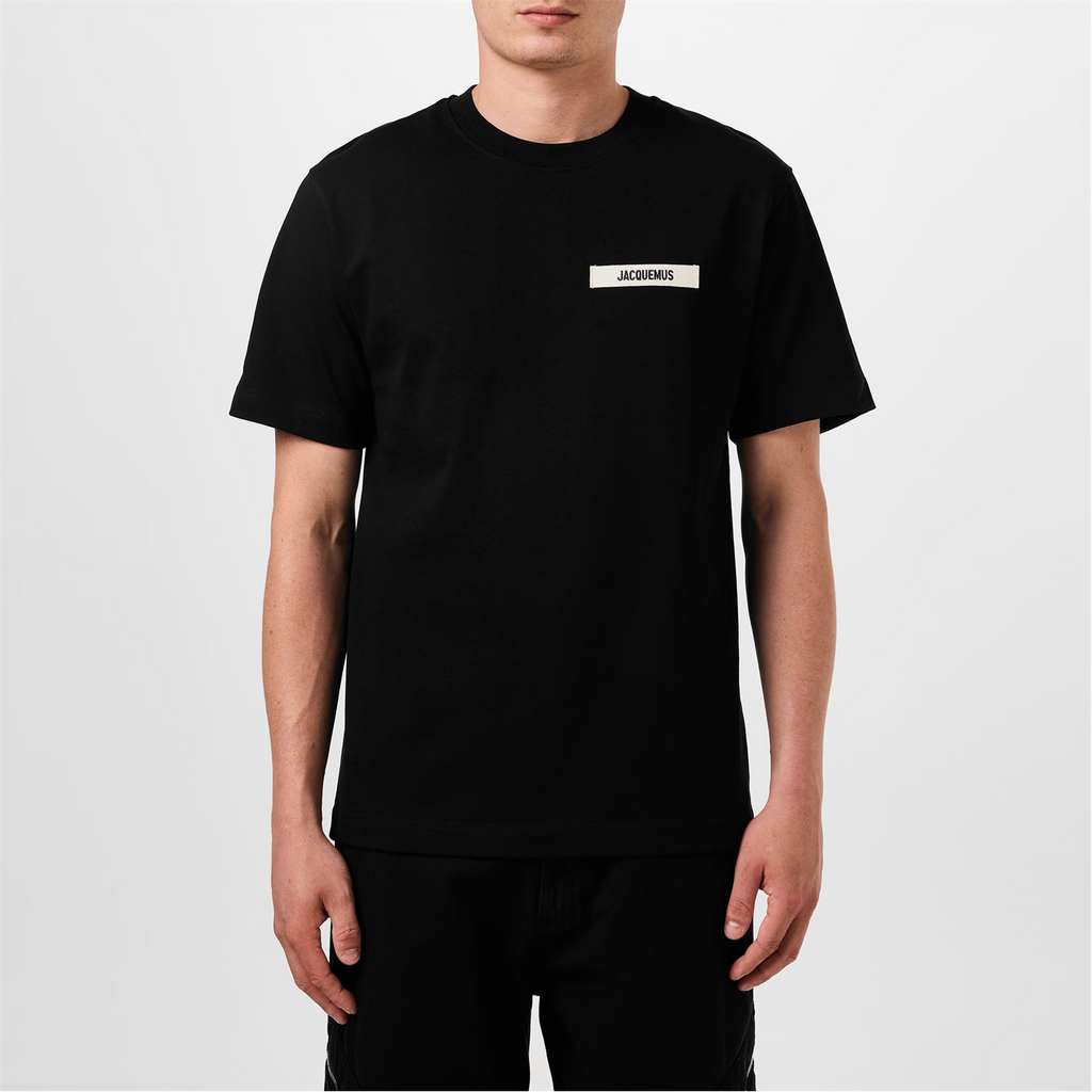 Jacquemus The Gros Grain Logo T Shirt Black