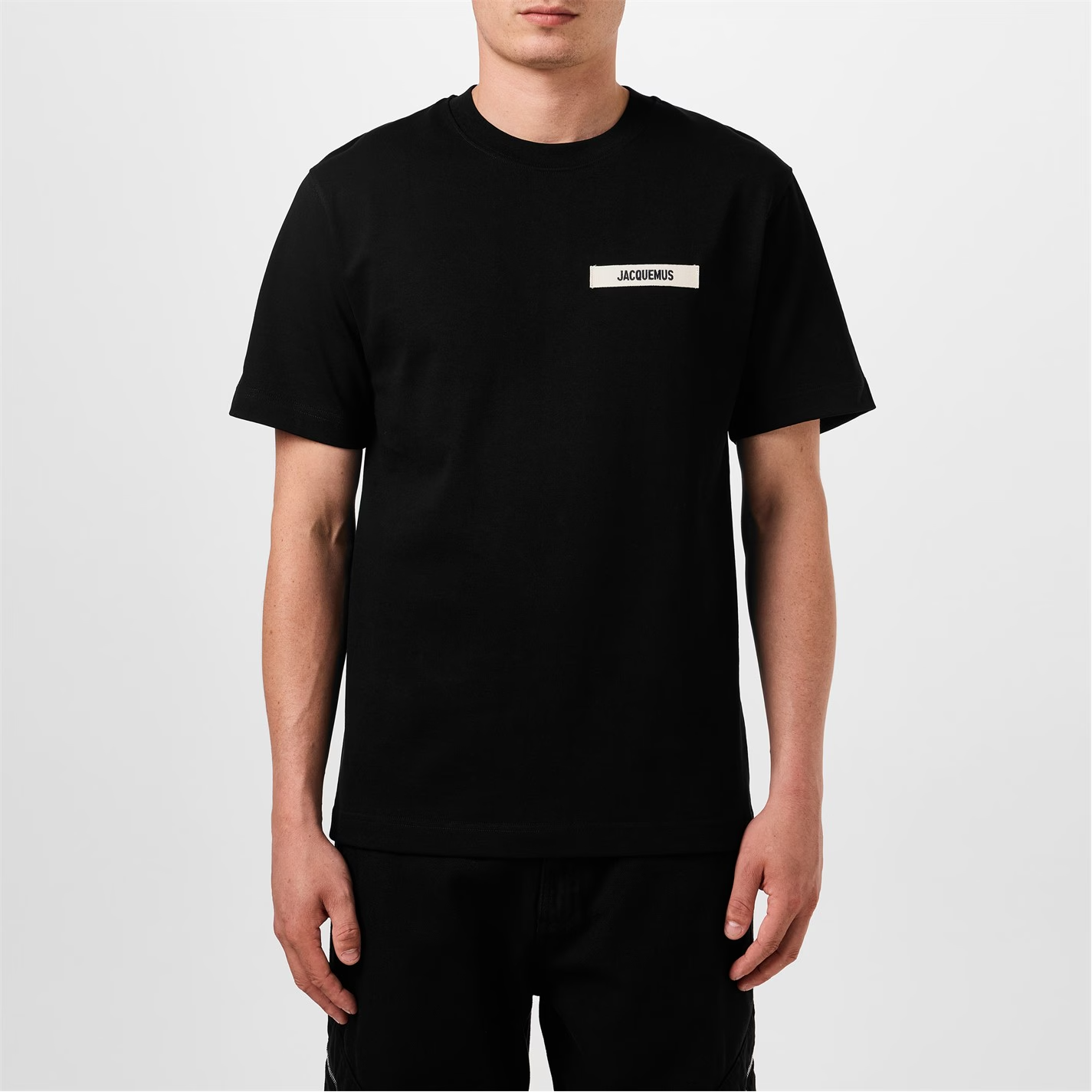 Jacquemus The Gros Grain Logo T Shirt Black