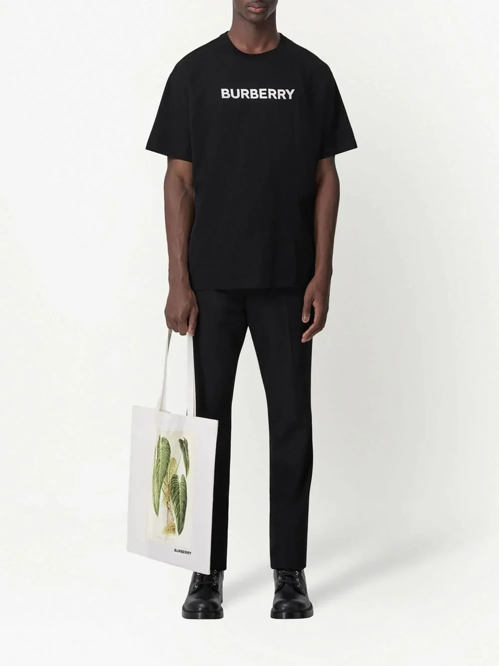 Burberry Harriston Logo T Shirt Black