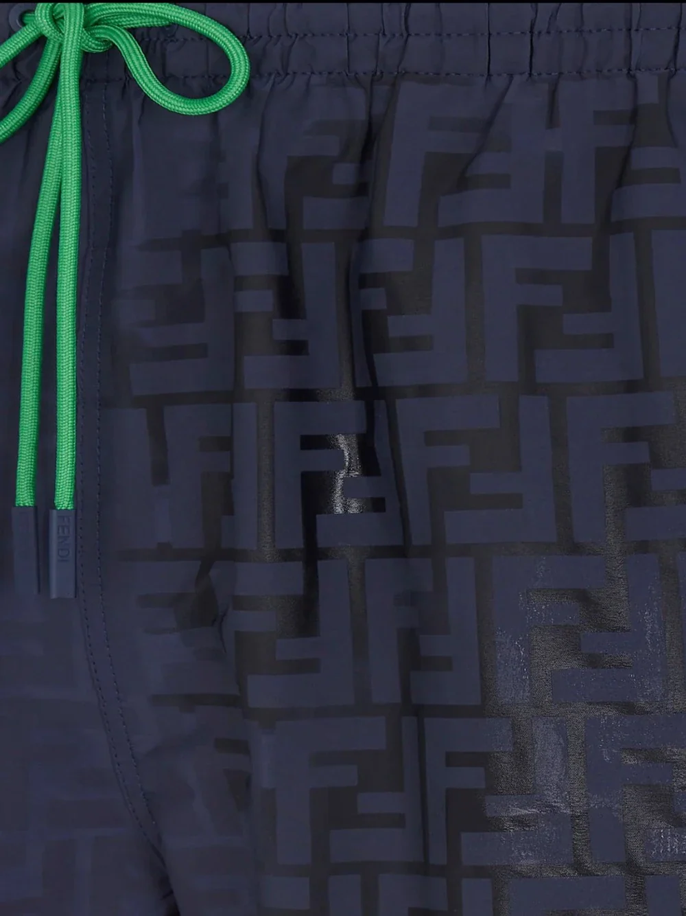 Fendi FF Logo Monogram Swim Shorts Navy