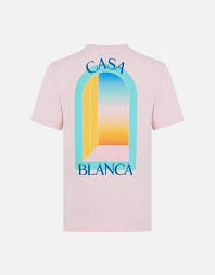 CASABLANCA L'Arc Colore printed cotton T-shirt Pink