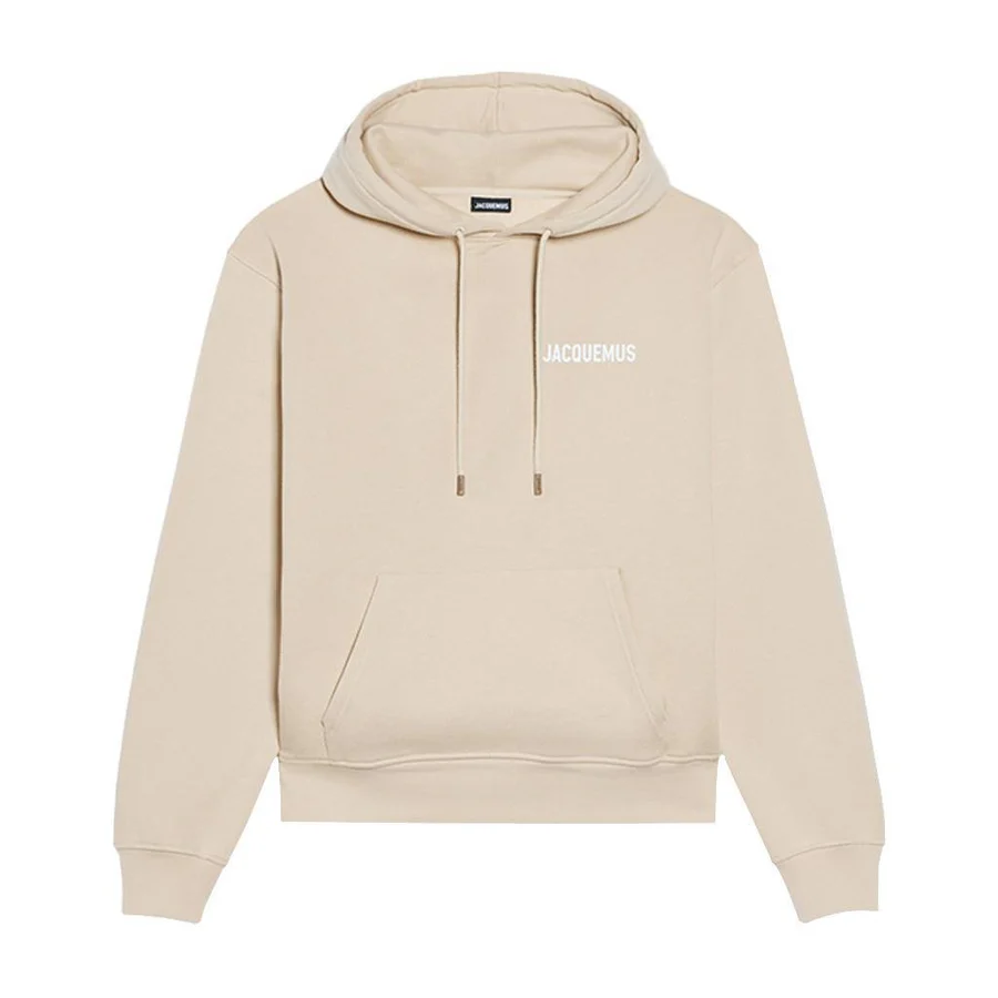 Jacquemus Le Sweatshirt Logo Hoodie Beige